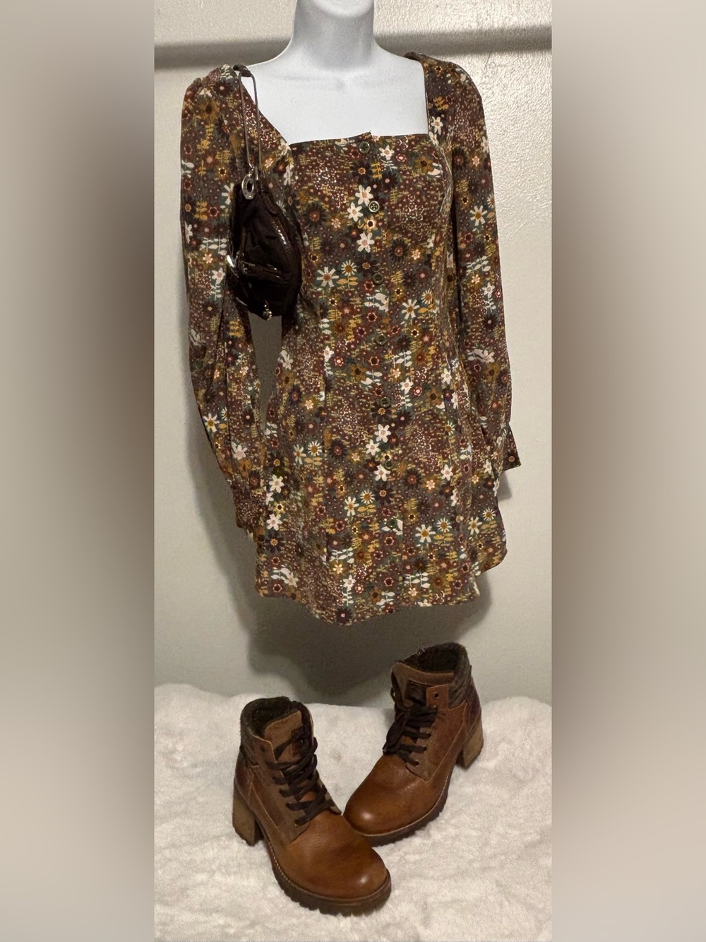 Cider Floral Long Sleeve Dress